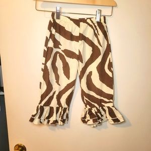 Zebra Ruffle Pants